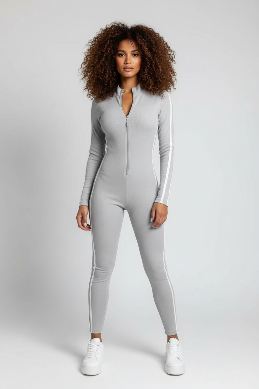 Lovia – Sportieve Strepen Jumpsuit