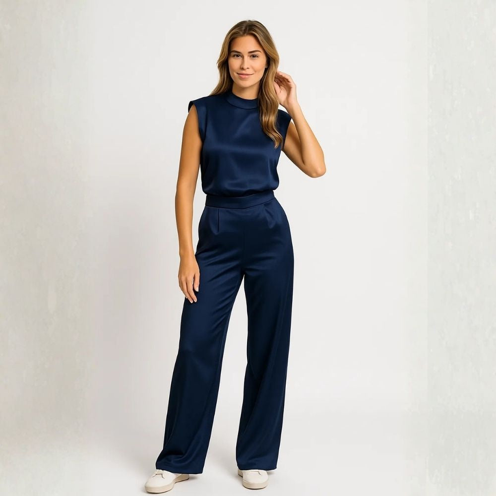 Lovia – Luxe Mouwloze Jumpsuit