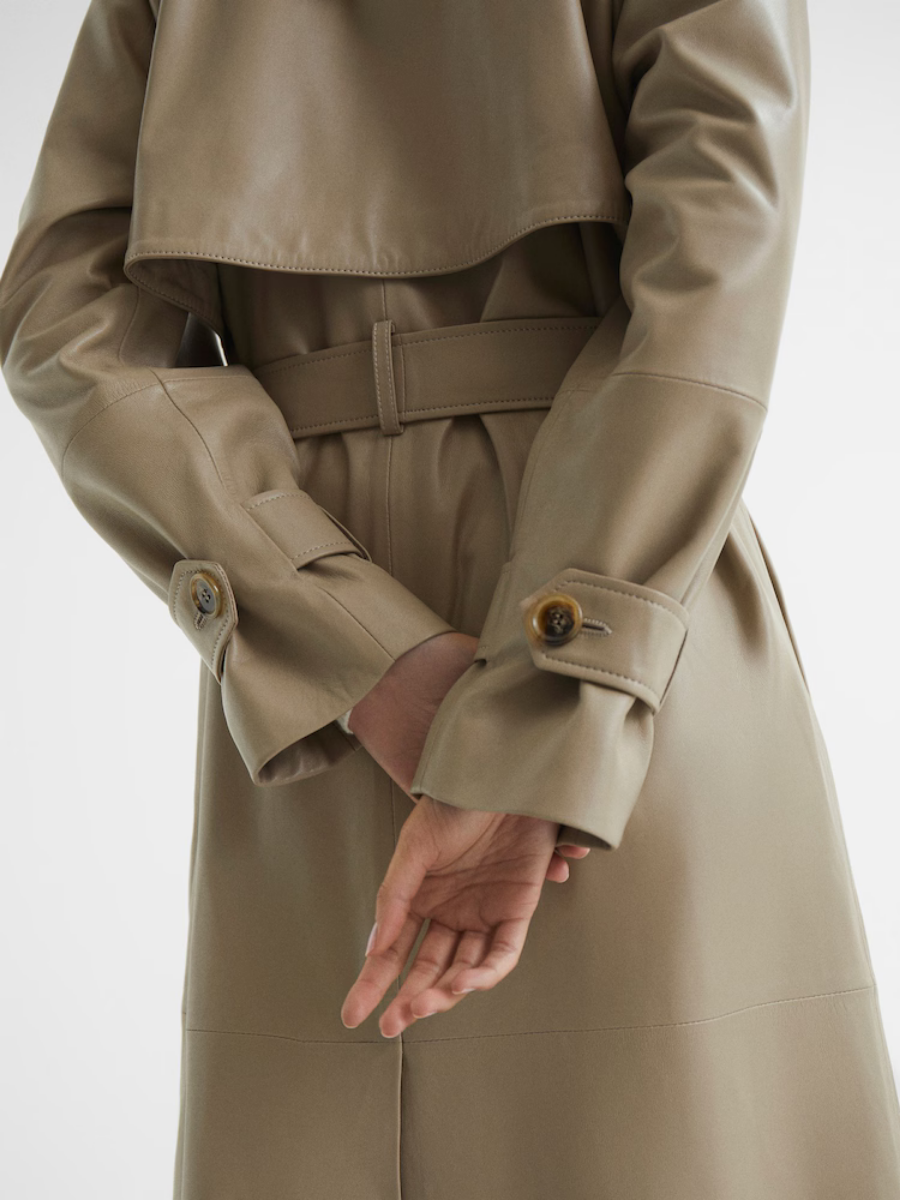 Maya – Leren Trenchcoat