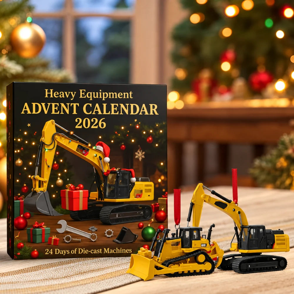 Lovia | Bouwvoertuigen Adventskalender 2026 – 24 Metalen Mini Machines Verrassingen
