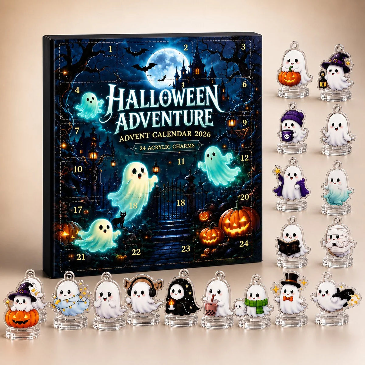 Lovia | Halloween Adventskalender 2026 – 24 Spookjes Bedels en Sleutelhangers