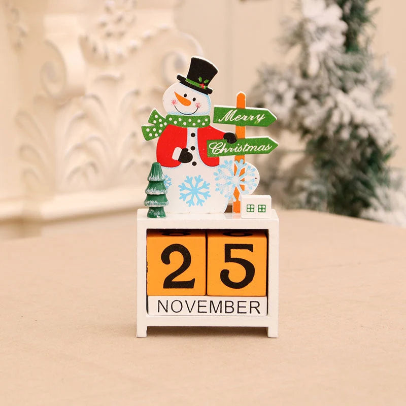 Lovia | Houten Aftelkalender Kerst 2026 – Kerstman, Rendier of Sneeuwpop