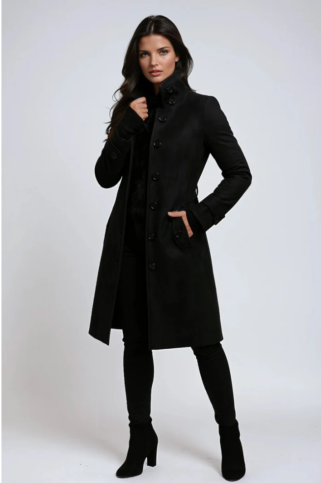 Lovia – Trenchcoat met knopen