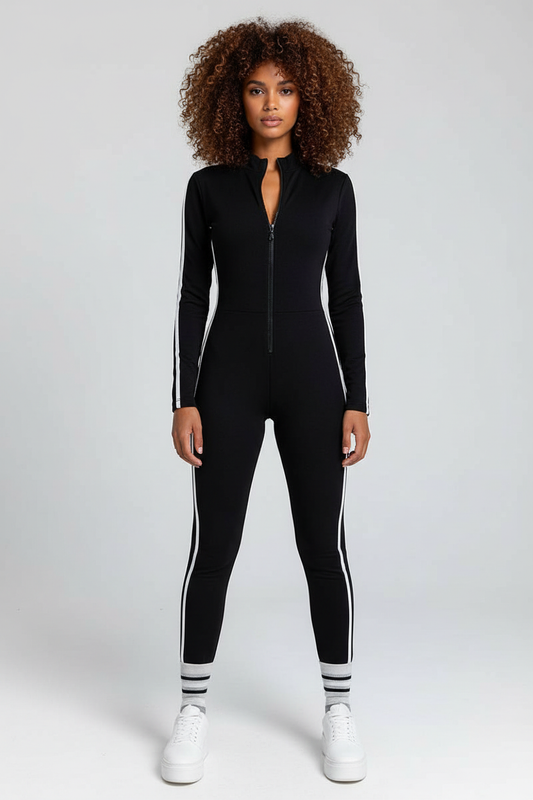 Lovia – Sportieve Strepen Jumpsuit