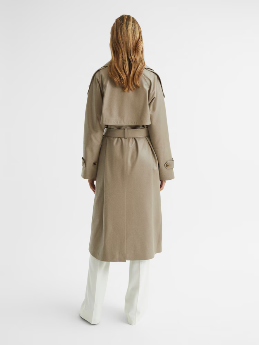 Maya – Leren Trenchcoat