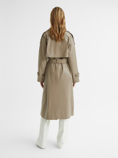 Maya – Leren Trenchcoat