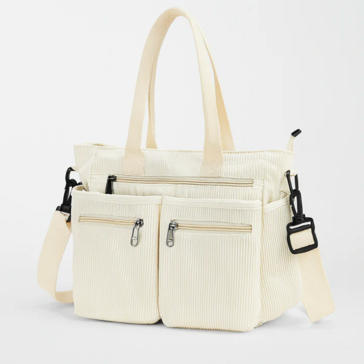 Ribfluwelen Schoudertas