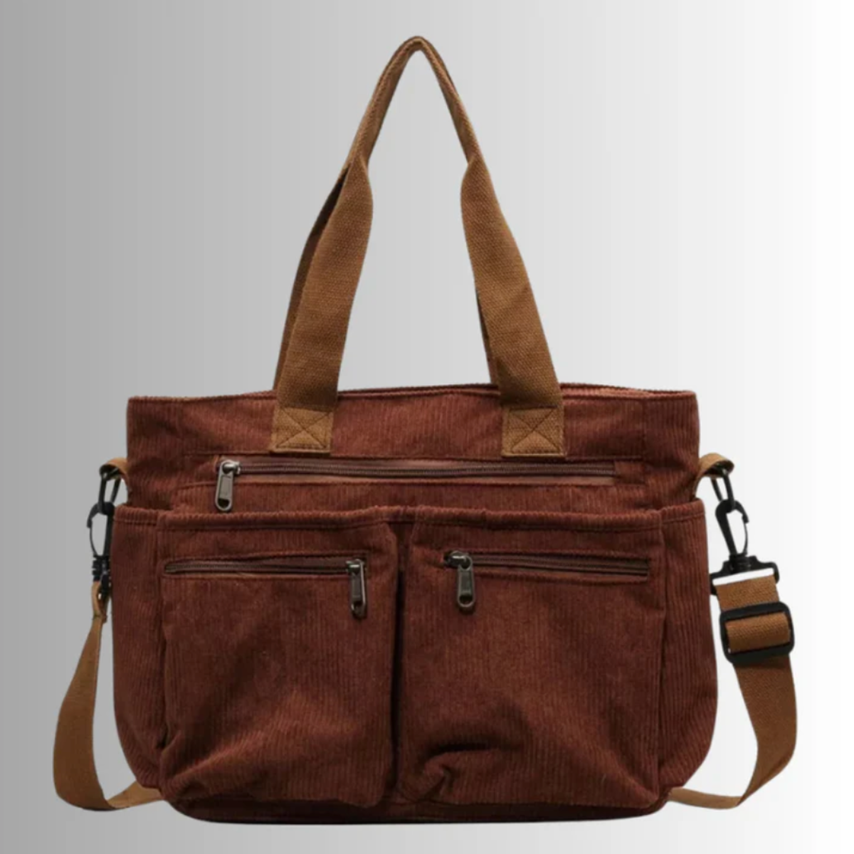 Ribfluwelen Schoudertas