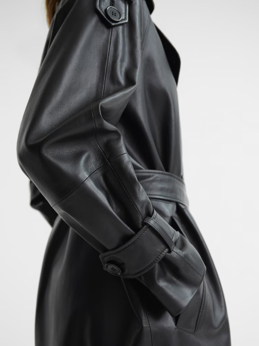 Maya – Leren Trenchcoat