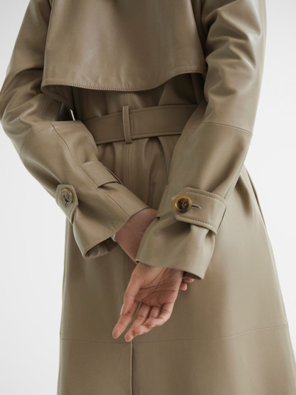 Maya – Leren Trenchcoat