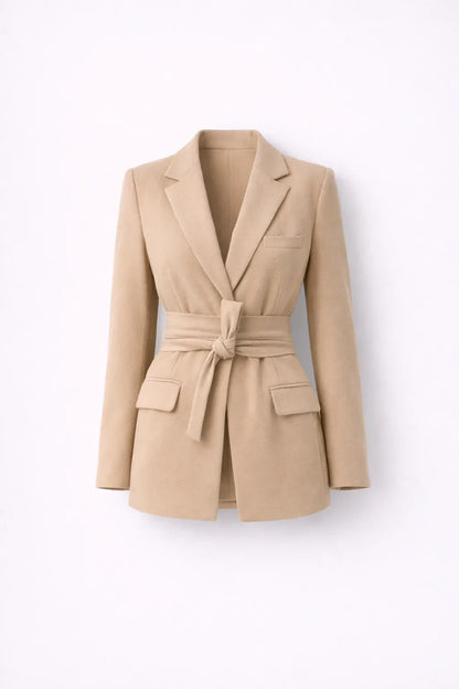Lovia – Strik Blazer met diepe v-hals