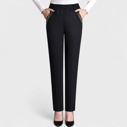 Britt | Dames Jeans High Waist – Stretch en Relaxte Rechte Pijp