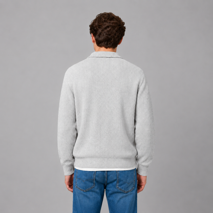 Cas | Heren Polotrui Gebreid – Knoopsluiting en Lichte Comfortabele Stretch