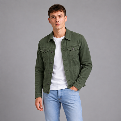 Cas | Jasje met Knoopsluiting – Klassiek Trucker Silhouet en Borstzakken