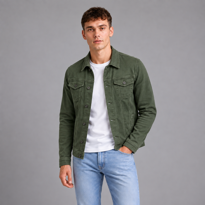 Cas | Jasje met Knoopsluiting – Klassiek Trucker Silhouet en Borstzakken