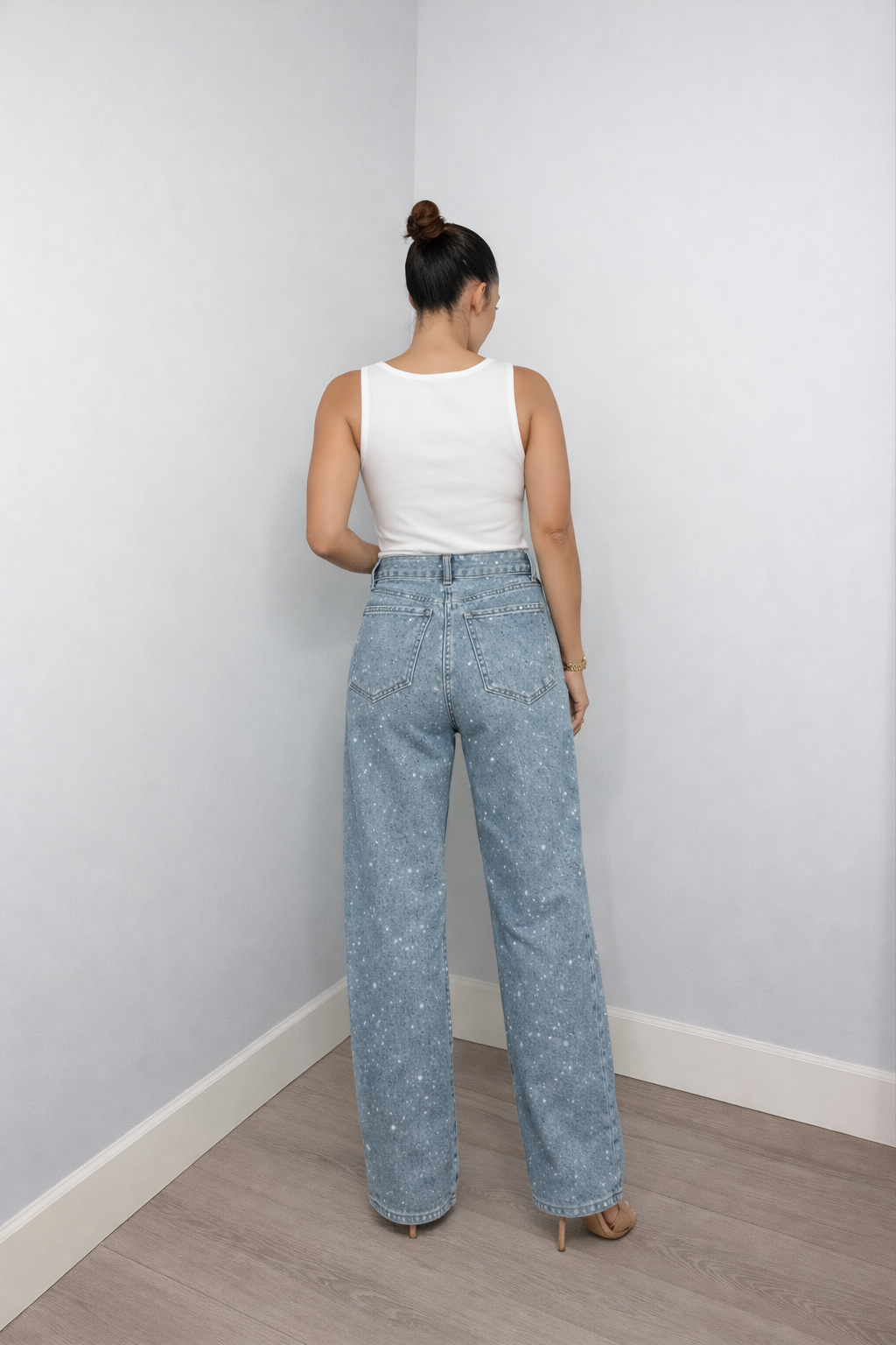 Lovia – Glitter Denim Broek