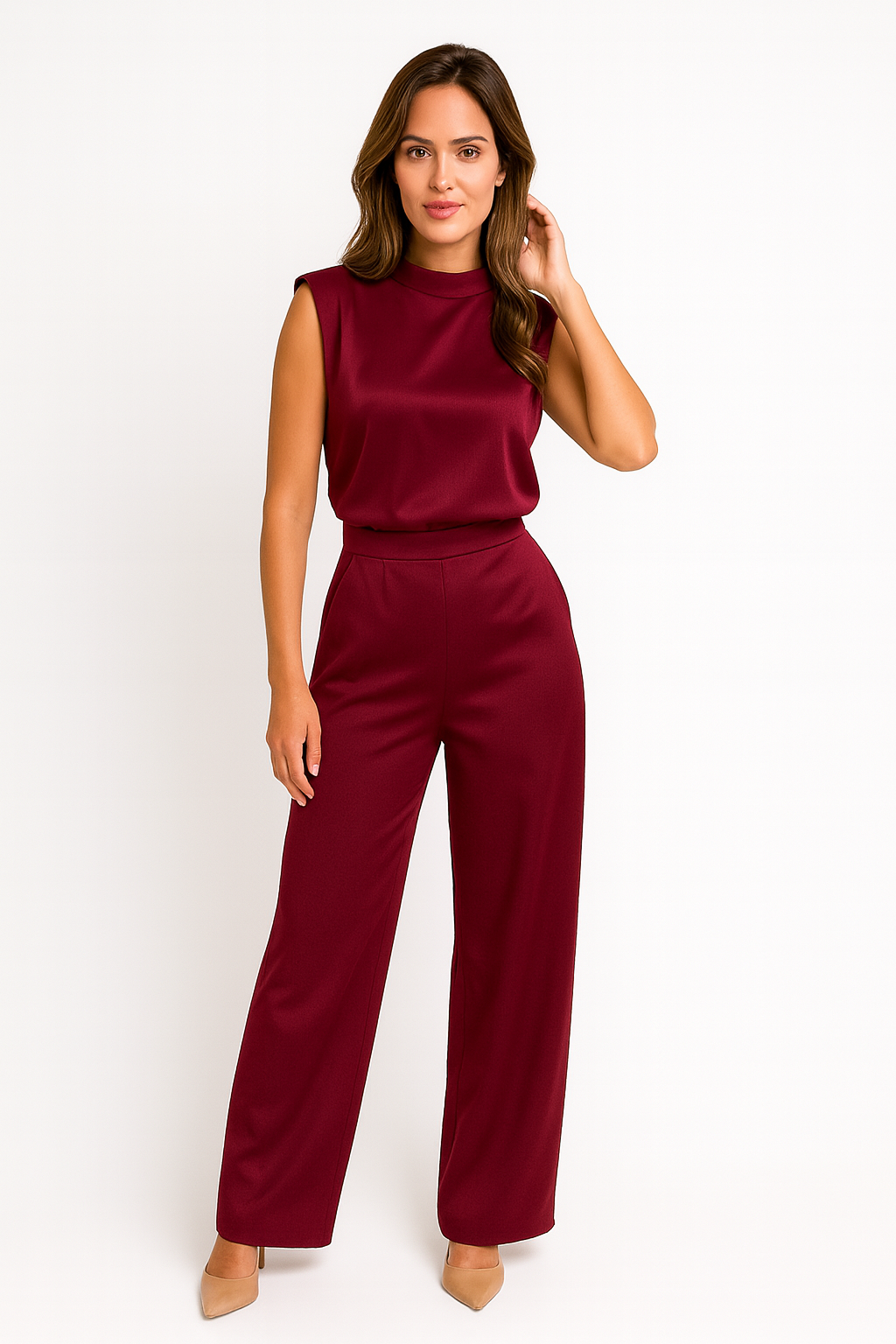 Lovia – Satijnlook Jumpsuit