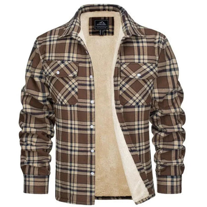 Daan | Heren Overshirt Geruit – Warme Stof en Knoopsluiting