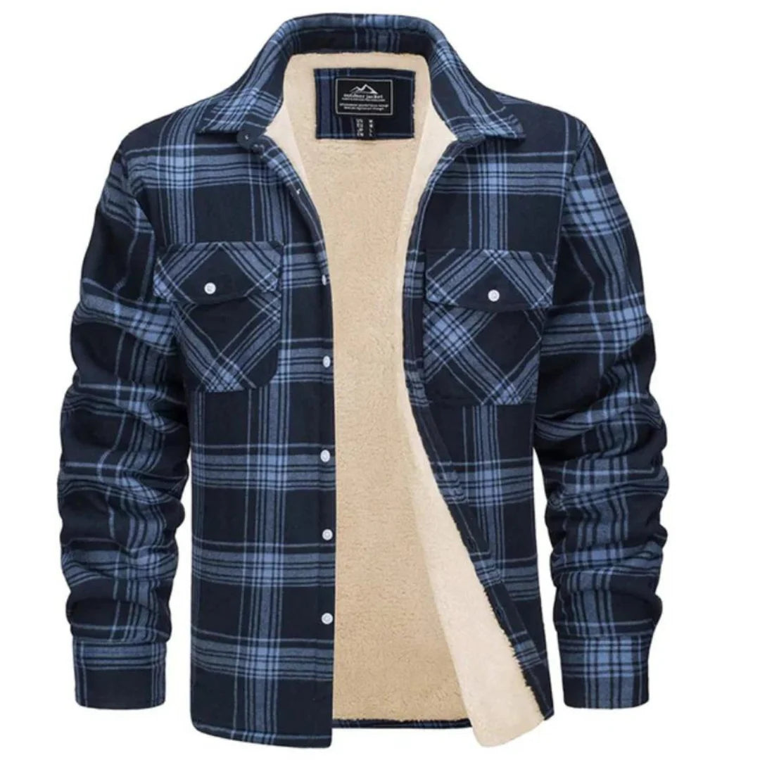 Daan | Heren Overshirt Geruit – Warme Stof en Knoopsluiting