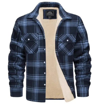 Daan | Heren Overshirt Geruit – Warme Stof en Knoopsluiting
