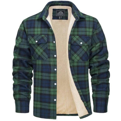 Daan | Heren Overshirt Geruit – Warme Stof en Knoopsluiting