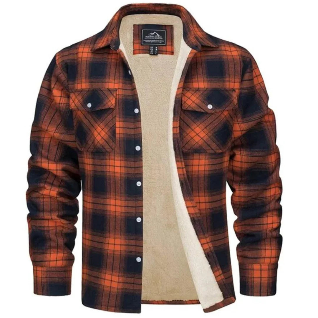 Daan | Heren Overshirt Geruit – Warme Stof en Knoopsluiting