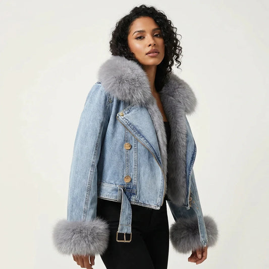 Lovia – Faux Fur Spijker Jacket