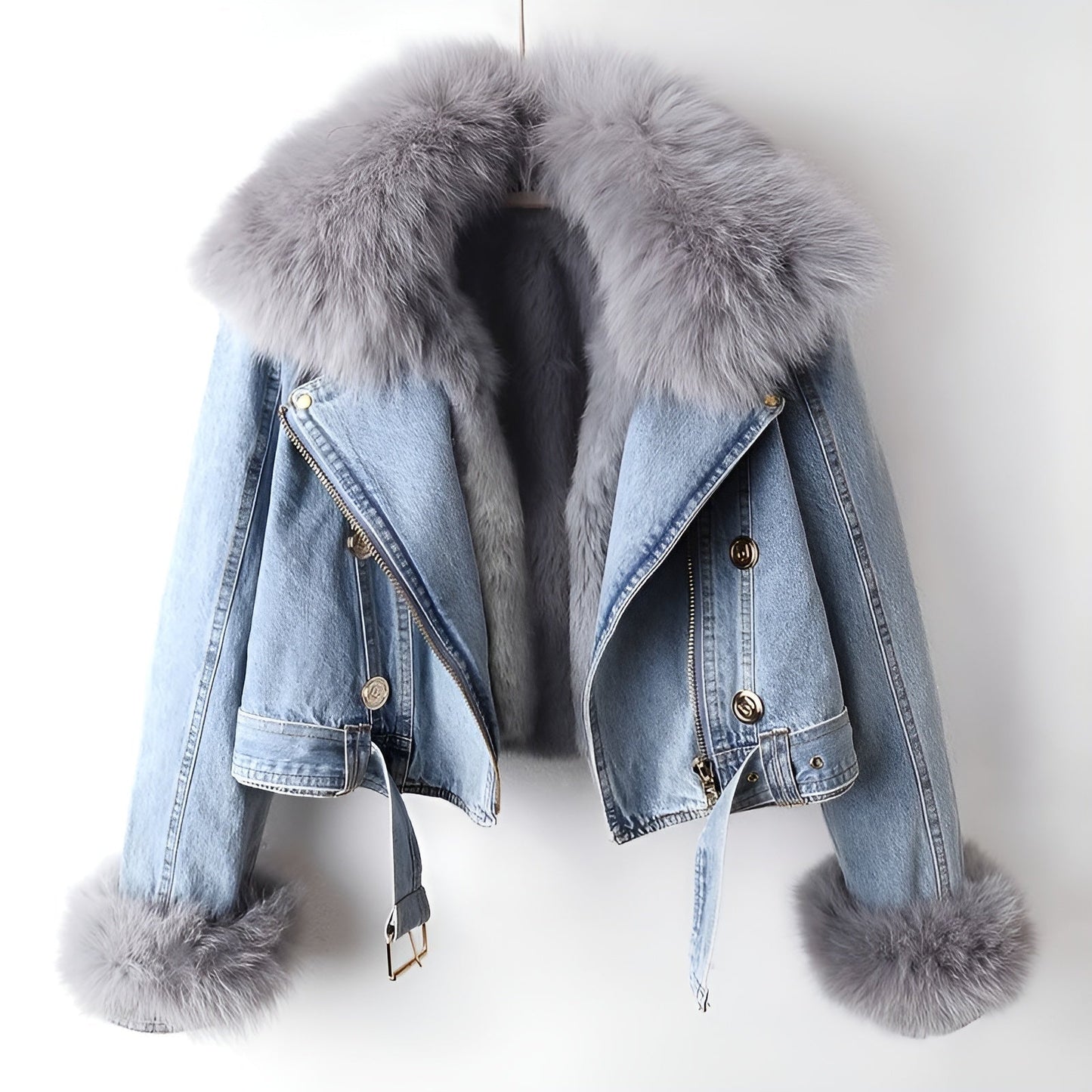 Lovia – Faux Fur Spijker Jacket