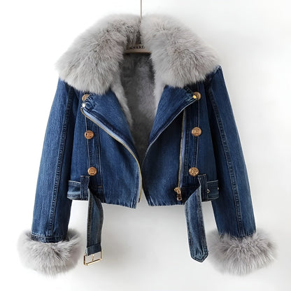 Lovia – Faux Fur Spijker Jacket