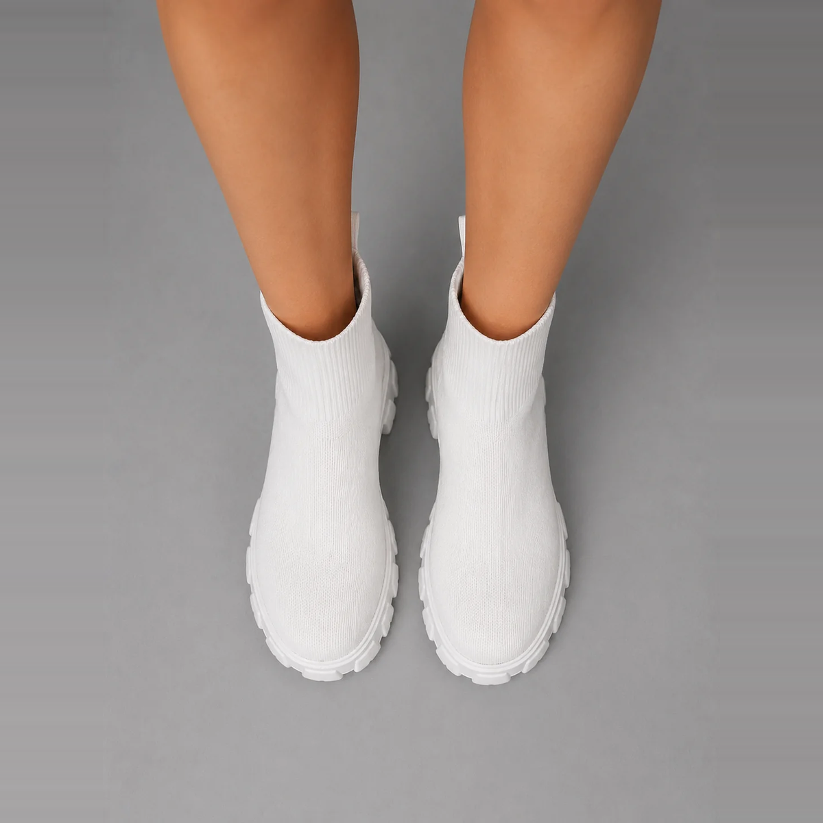 Elise | Dames Sokboots Stretch – Comfortabele Chunky Profielzool en Instapmodel