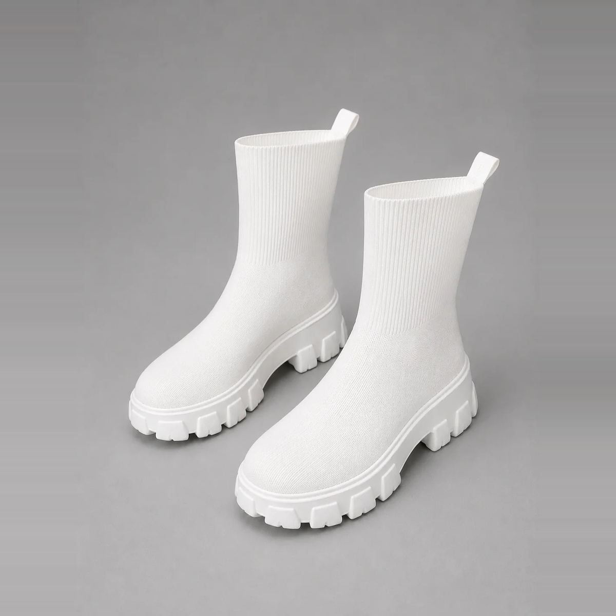Elise | Dames Sokboots Stretch – Comfortabele Chunky Profielzool en Instapmodel