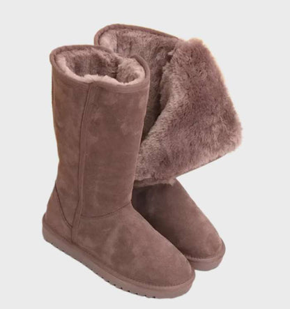 Fenna | Dames Winterlaarzen Hoog – Warme Pluche Voering en Zijrits