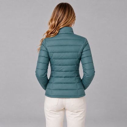 Fien | Dames Pufferjas Slim Fit – Opstaande Kraag en Lichte Warme Vulling