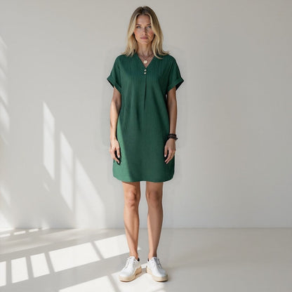 Fleur - Luchtige V-hals Jurk