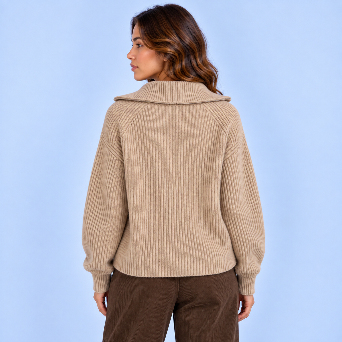 Floor | Dames Vest Wol Stijl – Ritssluiting en Warme Capuchon
