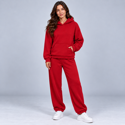 Isa | Dames Loungeset Oversized – Hoodie met Kangoeroezak en Joggingbroek met Trekkoord