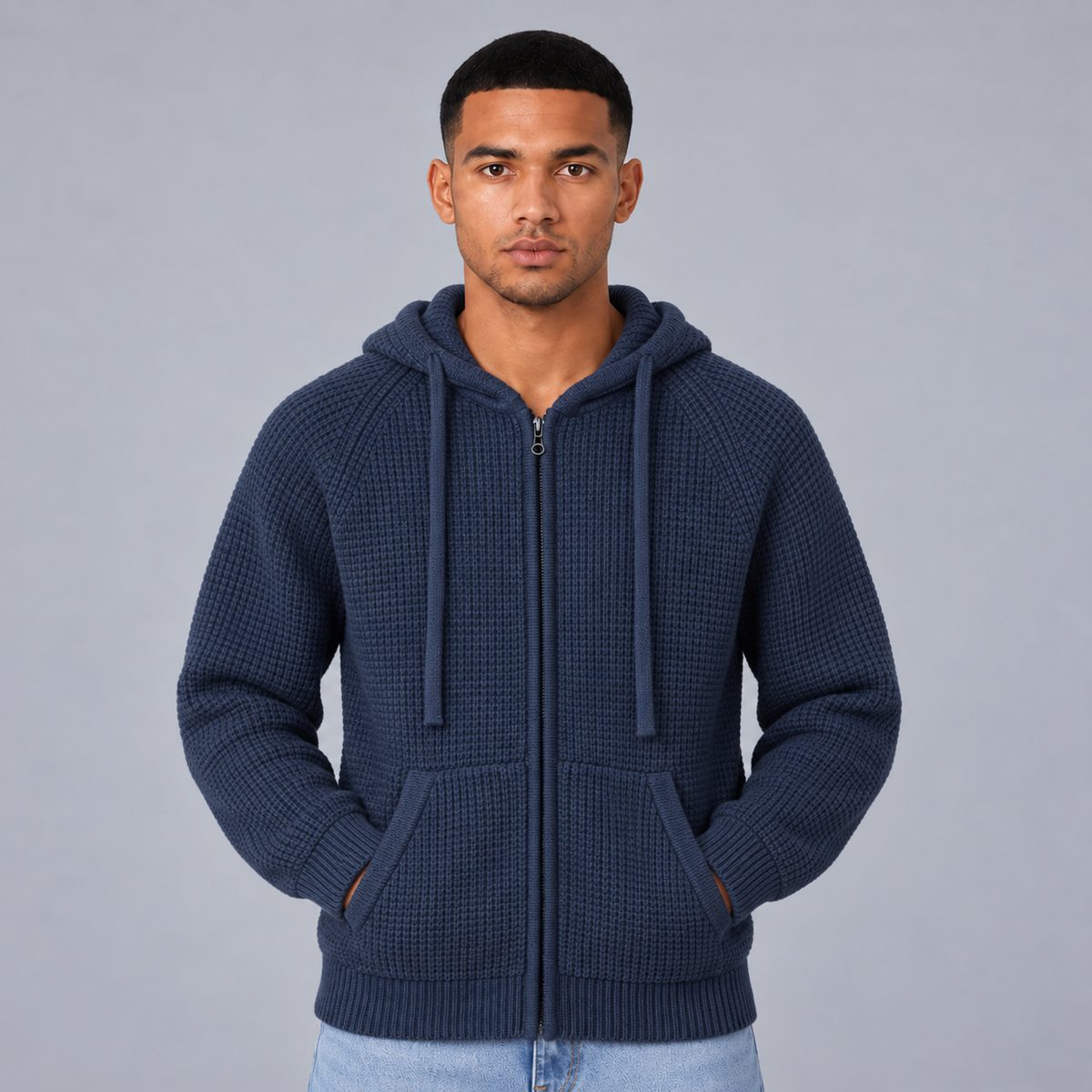 Jayden | Cashmere Hoodie – Volledige Rits en Kangoeroezak