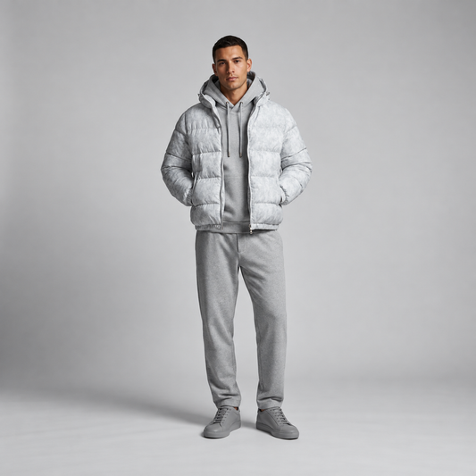 Jesse | Heren Pufferjas Kort – Warme Capuchon en Glanzende Look
