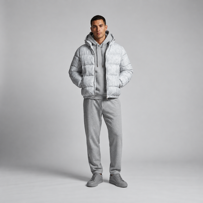 Jesse | Heren Pufferjas Kort – Warme Capuchon en Glanzende Look