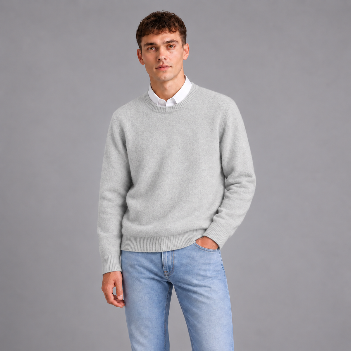Joost | Zachte Trui in Cashmere Stijl – Ronde Hals en Comfortabele Pasvorm