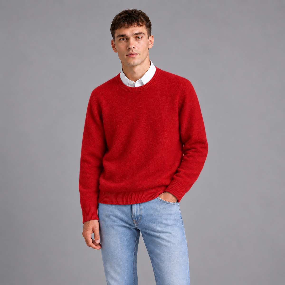 Joost | Zachte Trui in Cashmere Stijl – Ronde Hals en Comfortabele Pasvorm