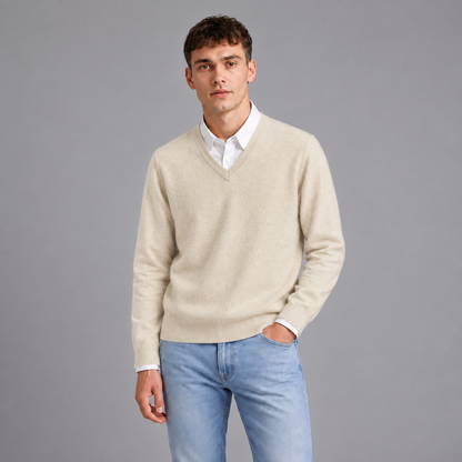 Joost | Zachte Trui in Cashmere Stijl – V-Hals en Lichtgewicht Warmte