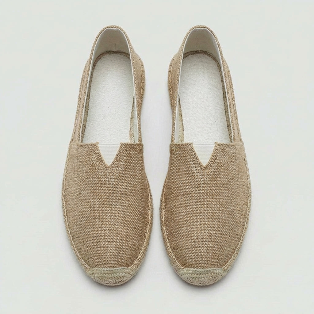 Noor - Casual Linnen Loafers Dames met Jute Zool en Instapmodel