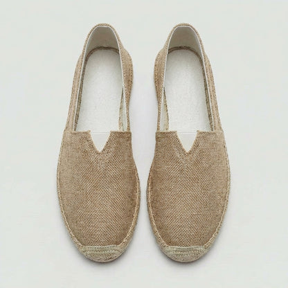 Noor - Casual Linnen Loafers Dames met Jute Zool en Instapmodel