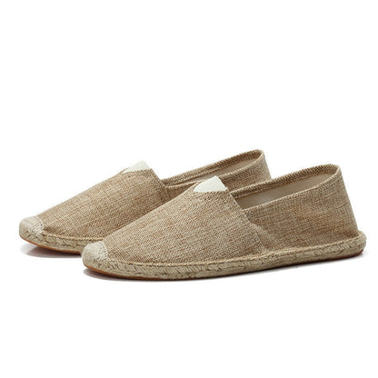 Noor - Casual Linnen Loafers Dames met Jute Zool en Instapmodel