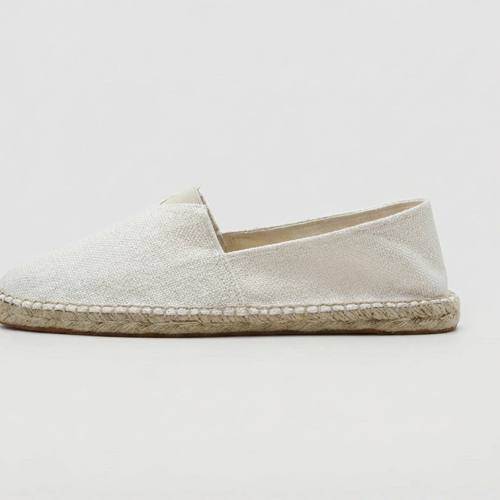Noor - Casual Linnen Loafers Dames met Jute Zool en Instapmodel
