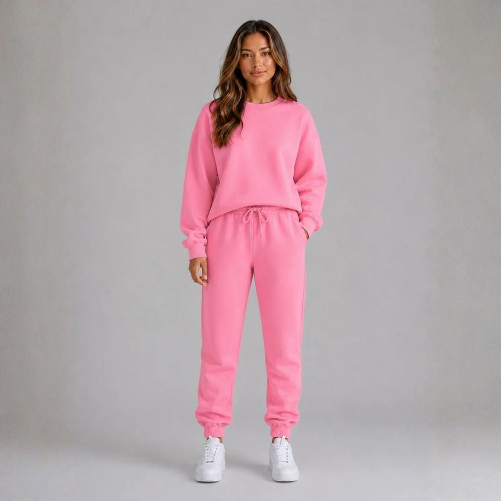 Roos | Oversized Joggingpak – Zachte Fleece Voering en Comfortabele Pasvorm