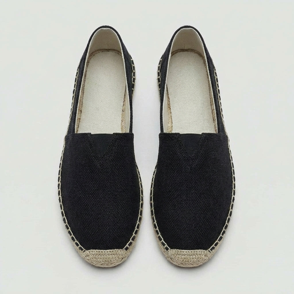 Noor - Casual Linnen Loafers Dames met Jute Zool en Instapmodel