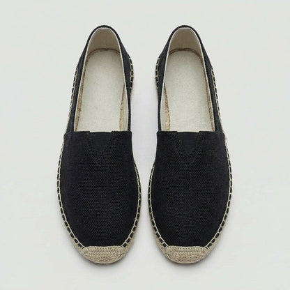 Noor - Casual Linnen Loafers Dames met Jute Zool en Instapmodel