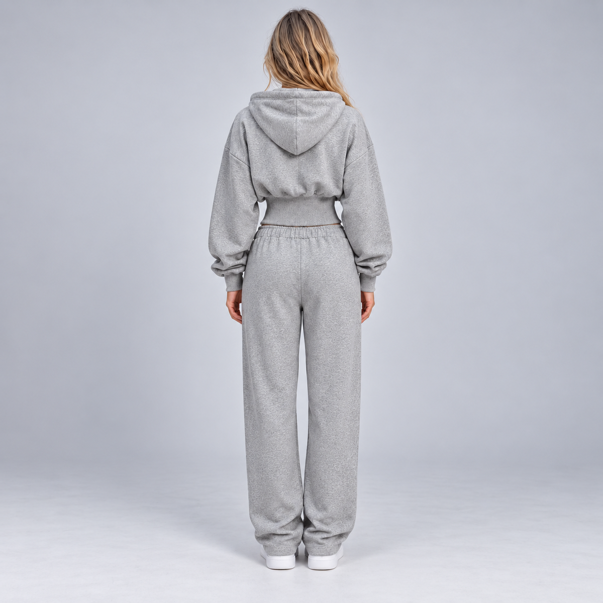 Lien | Dames Trainingspak Comfortabel – Hoodie met Brede Taillerand en Wijde Joggingbroek